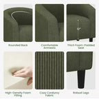 Fauteuil d'appoint Yaheetech en forme de tonneau avec revêtement pour salon