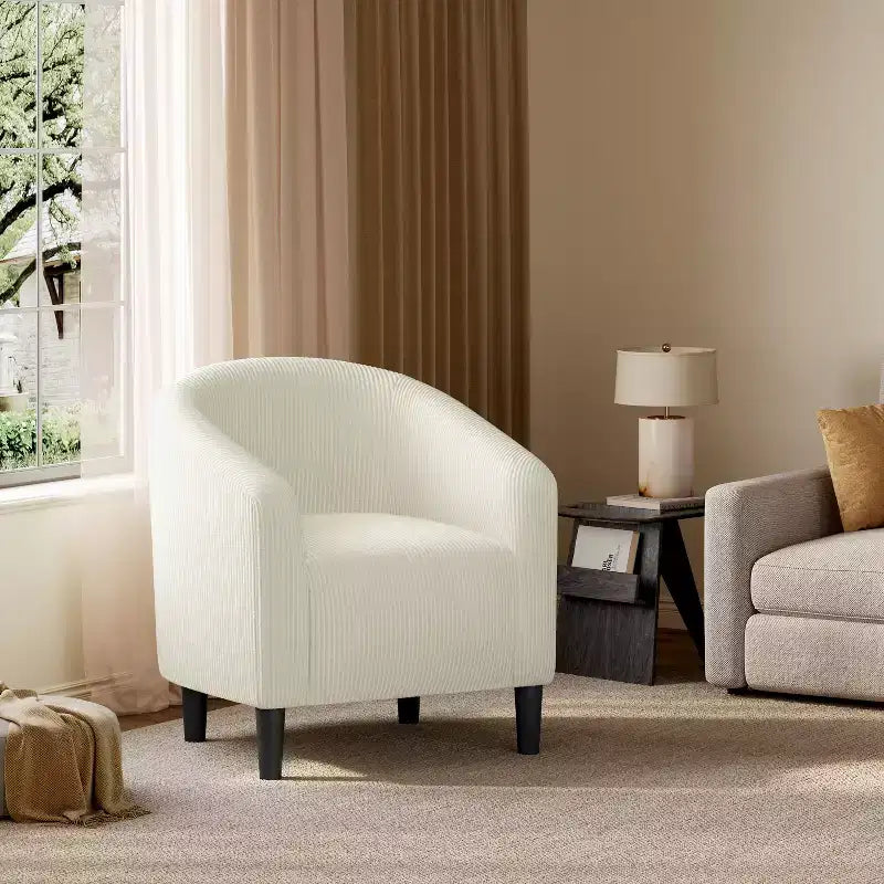 Fauteuil d'appoint Yaheetech en forme de tonneau avec revêtement pour salon