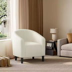 Fauteuil d'appoint Yaheetech en forme de tonneau avec revêtement pour salon