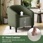 Fauteuil d'appoint Yaheetech en forme de tonneau avec revêtement pour salon