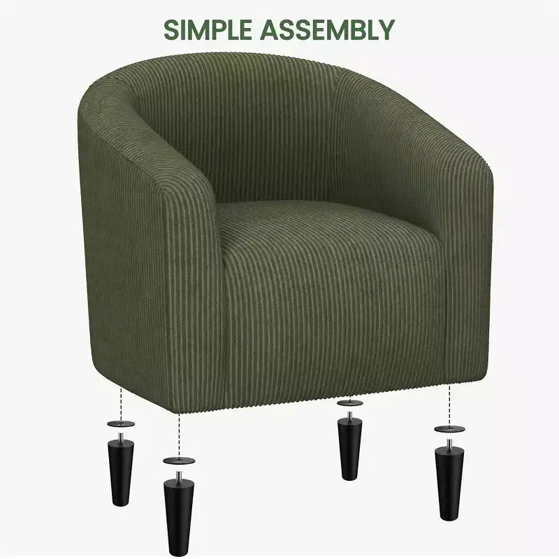 Fauteuil d'appoint Yaheetech en forme de tonneau avec revêtement pour salon