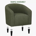 Fauteuil d'appoint Yaheetech en forme de tonneau avec revêtement pour salon