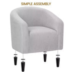Fauteuil d'appoint Yaheetech en forme de tonneau avec revêtement pour salon