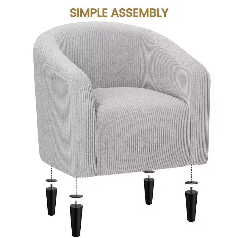 Fauteuil d'appoint Yaheetech en forme de tonneau avec revêtement pour salon