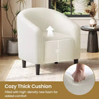 Fauteuil d'appoint Yaheetech en forme de tonneau avec revêtement pour salon