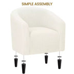 Fauteuil d'appoint Yaheetech en forme de tonneau avec revêtement pour salon