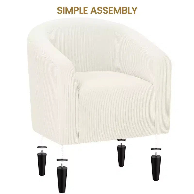 Fauteuil d'appoint Yaheetech en forme de tonneau avec revêtement pour salon