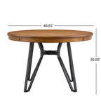 Table de salle à manger ronde Christopher Knight Home Wedy 46.85, 4 places, avec pieds épingle