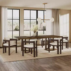 Christopher Knight Home Arkenis Ensemble repas 7 pièces en bois d'hévéa rembourré