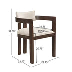 Christopher Knight Home Arkenis Ensemble repas 7 pièces en bois d'hévéa rembourré