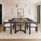 Christopher Knight Home Arkenis 7 Piece Rubberwood Upholstered Dining Set