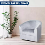 Home Imports Emporium Fauteuil club pivotant à 360° – Fauteuil d'appoint moderne avec accoudoirs, design baquet confortable pour salon ou petits espaces