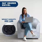 Home Imports Emporium Fauteuil club pivotant à 360° – Fauteuil d'appoint moderne avec accoudoirs, design baquet confortable pour salon ou petits espaces