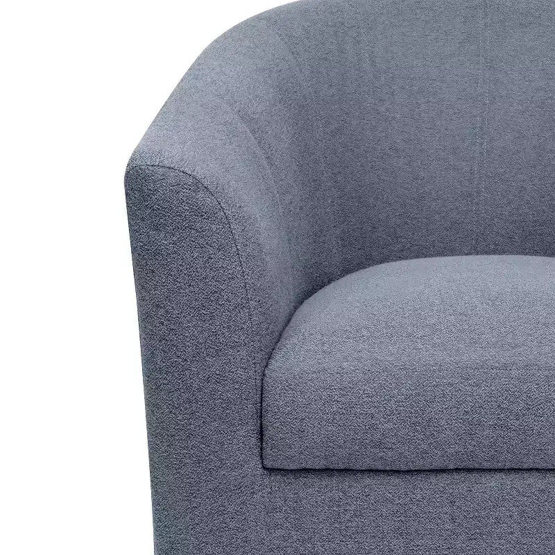 Home Imports Emporium Fauteuil club pivotant à 360° – Fauteuil d'appoint moderne avec accoudoirs, design baquet confortable pour salon ou petits espaces