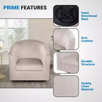 Home Imports Emporium Fauteuil club pivotant à 360° – Fauteuil d'appoint moderne avec accoudoirs, design baquet confortable pour salon ou petits espaces