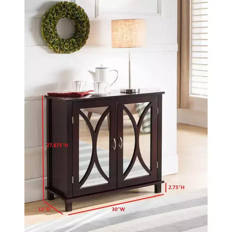 Meuble d'appoint console pour entrée en bois King Brand Marietta, couleur expresso