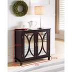 Meuble d'appoint console pour entrée en bois King Brand Marietta, couleur expresso