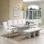 Kings Brand Furniture Chaises de salle à manger/cuisine Avilla rembourrées, lot de 2, champagne/blanc