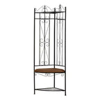 Meuble d'entrée Kings Brand Furniture Kandinsky avec banc et 6 patères, Noir