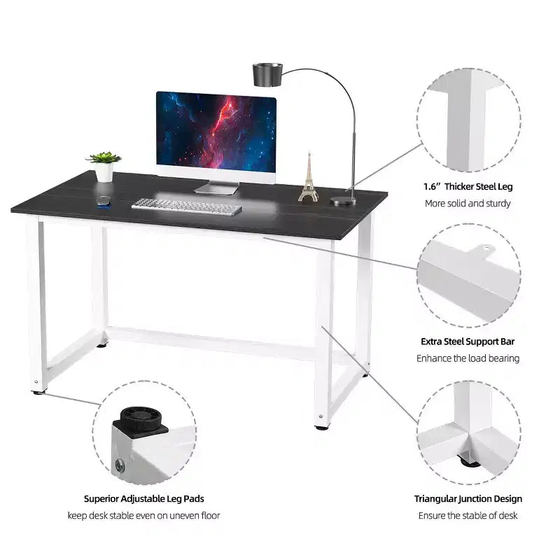 Hoffree Bureau d'ordinateur moderne de 43 pouces pour bureau à domicile