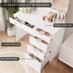 Table de Maquillage Coiffeuse SUGIFT avec Miroir Moderne Rectangulaire
