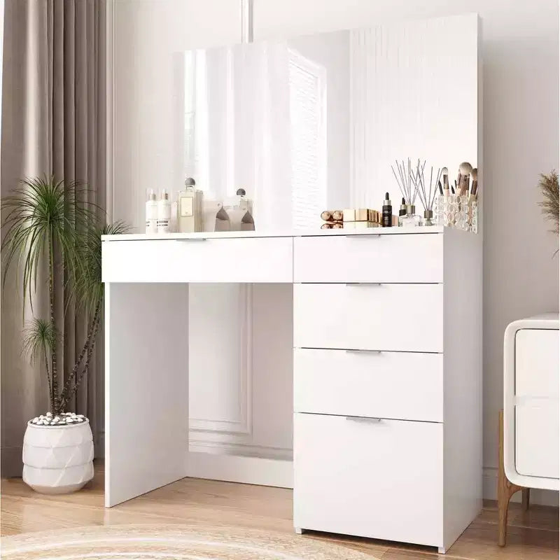 Table de Maquillage Coiffeuse SUGIFT avec Miroir Moderne Rectangulaire