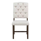 Ensemble de salle à manger extensible Whisen de style rétro 5 pièces avec 4 chaises rembourrées à dossier capitonné