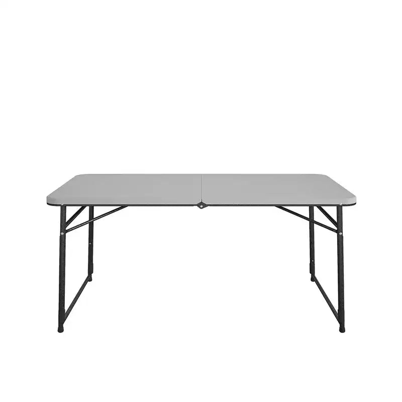 Table utilitaire portable COSCo de 4 pi pour l'intérieur/extérieur, se plie en deux, grise