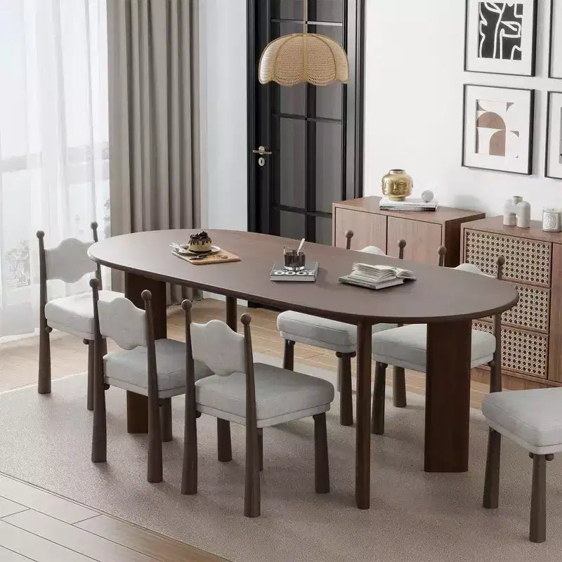 PexFix 67x33.5 Soild Wood Dining Table Oval Kitchen Tables