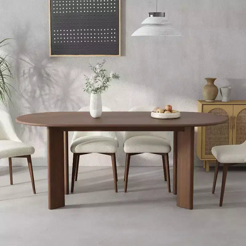 PexFix 67x33.5 Table à manger en bois massif Tables de cuisine ovales