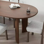 PexFix 67x33.5 Table à manger en bois massif Tables de cuisine ovales