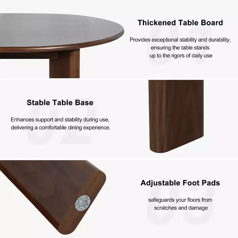 PexFix 67x33.5 Table à manger en bois massif Tables de cuisine ovales