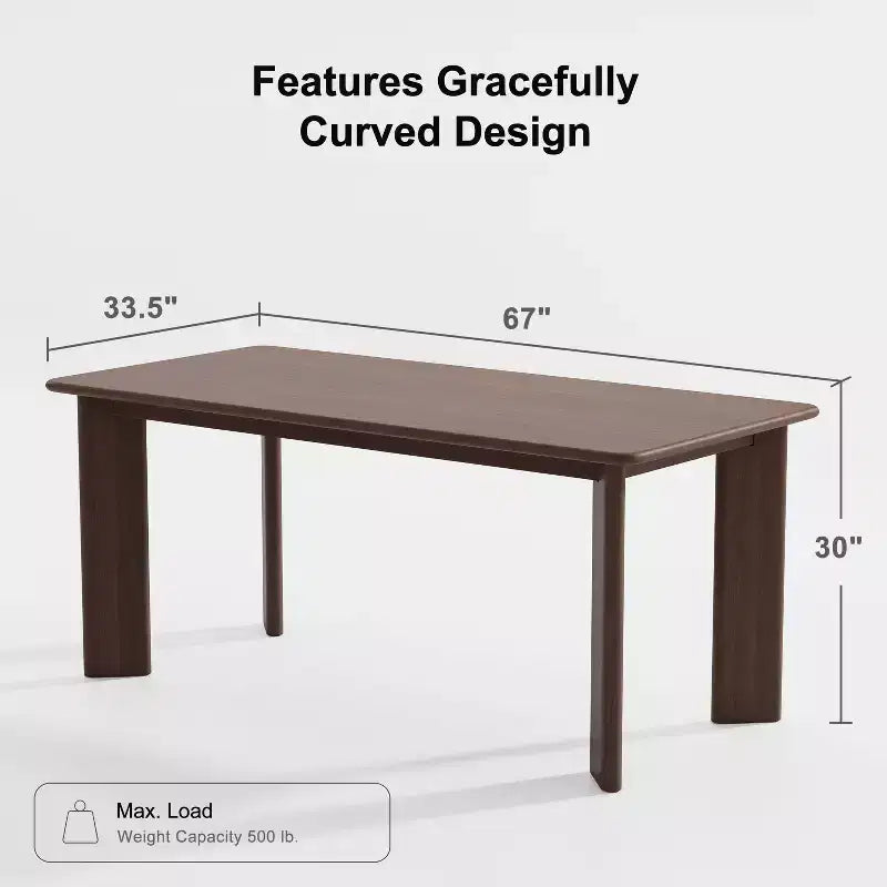 PexFix 67x33.5 Table à manger en bois massif Tables de cuisine ovales