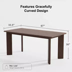 PexFix 67x33.5 Table à manger en bois massif Tables de cuisine ovales