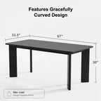 PexFix 67x33.5 Table à manger en bois massif Tables de cuisine ovales