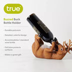 Support de bouteille True Buzzed Buck pour la décoration de cuisine ou les chariots de bar, Casier à bouteilles pour la décoration de vin ou le rangement de bouteilles