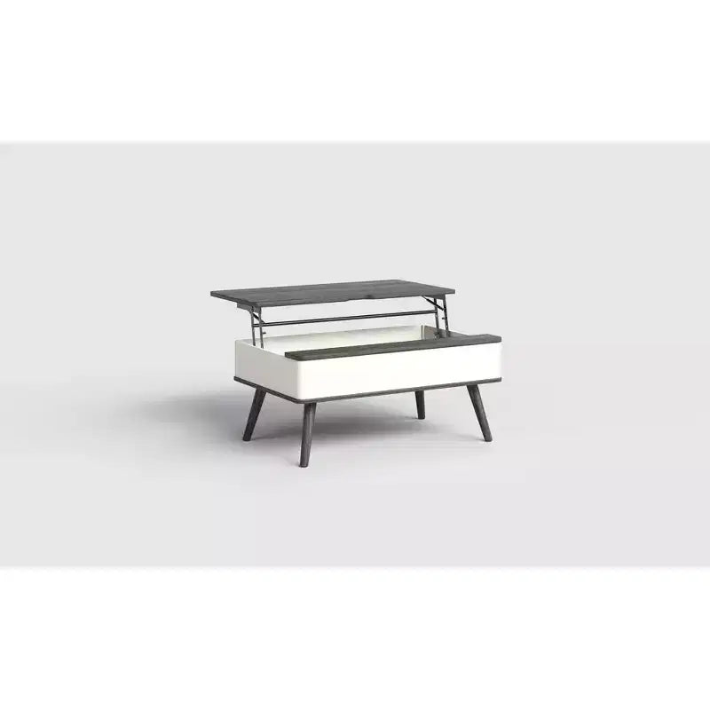 Table basse relevable en bois de 102 cm avec rangement caché - Tree City