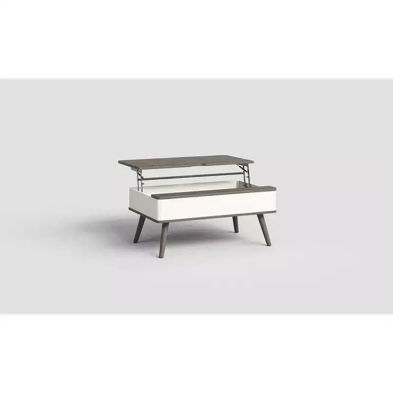 Table basse relevable en bois de 102 cm avec rangement caché - Tree City
