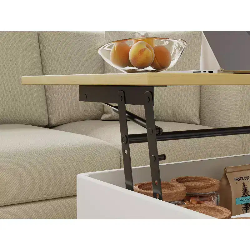 Table basse relevable en bois de 102 cm avec rangement caché - Tree City