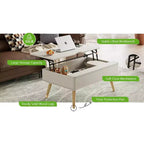 Table basse relevable en bois de 102 cm avec rangement caché - Tree City