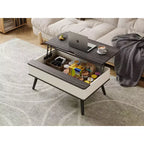Table basse relevable en bois de 102 cm avec rangement caché - Tree City