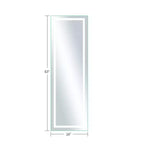 PexFix Miroir de courtoisie rectangulaire avec lumières de 63 po L x 16 po H Miroir mural en argent