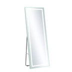 PexFix Miroir de courtoisie rectangulaire avec lumières de 63 po L x 16 po H Miroir mural en argent