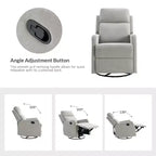 Nestor Fauteuil inclinable pivotant - Lot de 2 avec fonction pivotante | ART OF LIVING DESIGNS