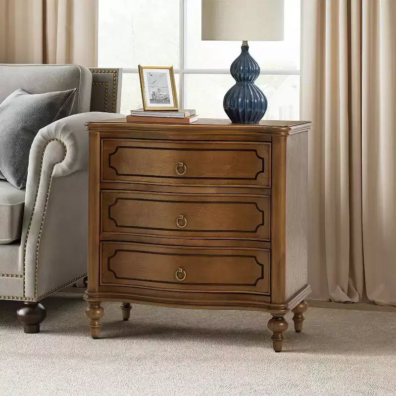 Table de bout Linus à 3 tiroirs | ART OF LIVING DESIGNS
