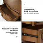 Table de bout Linus à 3 tiroirs | ART OF LIVING DESIGNS
