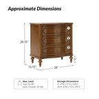 Table de bout Linus à 3 tiroirs | ART OF LIVING DESIGNS