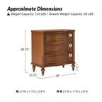 Table de bout Linus à 3 tiroirs | ART OF LIVING DESIGNS