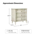 Table de bout Linus à 3 tiroirs | ART OF LIVING DESIGNS