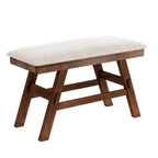 Ensemble de table à manger Whisen Rustic 6 pièces à hauteur de comptoir avec banc et 4 chaises rembourrées